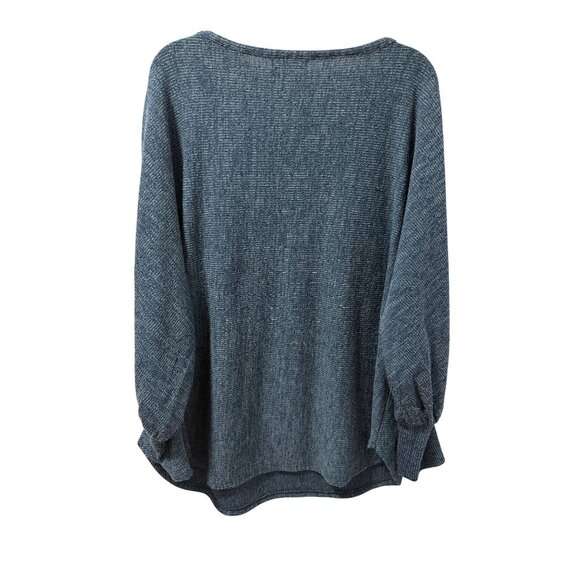 Max Studio Blue Textured Oversized Knit Sweater Top Sz 1X Top. NWT - Picture 12 of 12